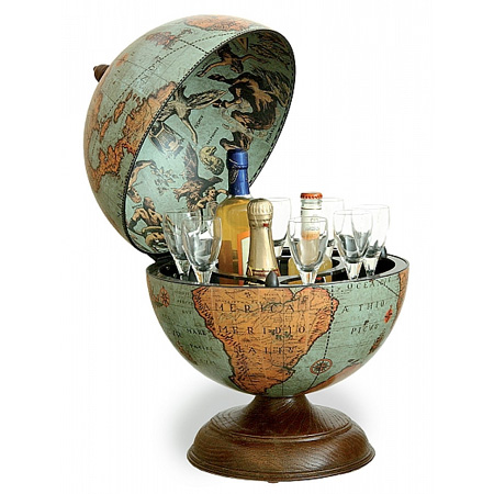 Laguna Desk Globe With Small Drinks Cabinet Alfeo Bar Globes